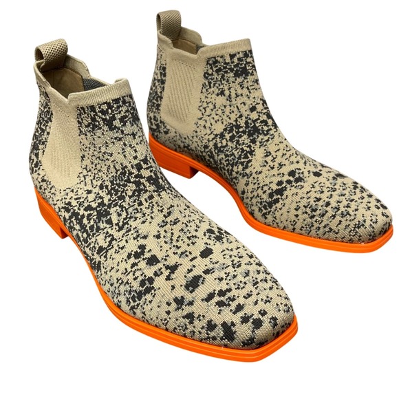 Vivaia Ryan-Pro Square Toe Water Repellent Ankle Boots Orange Sole EU 39.5 US8.5 - Picture 1 of 15